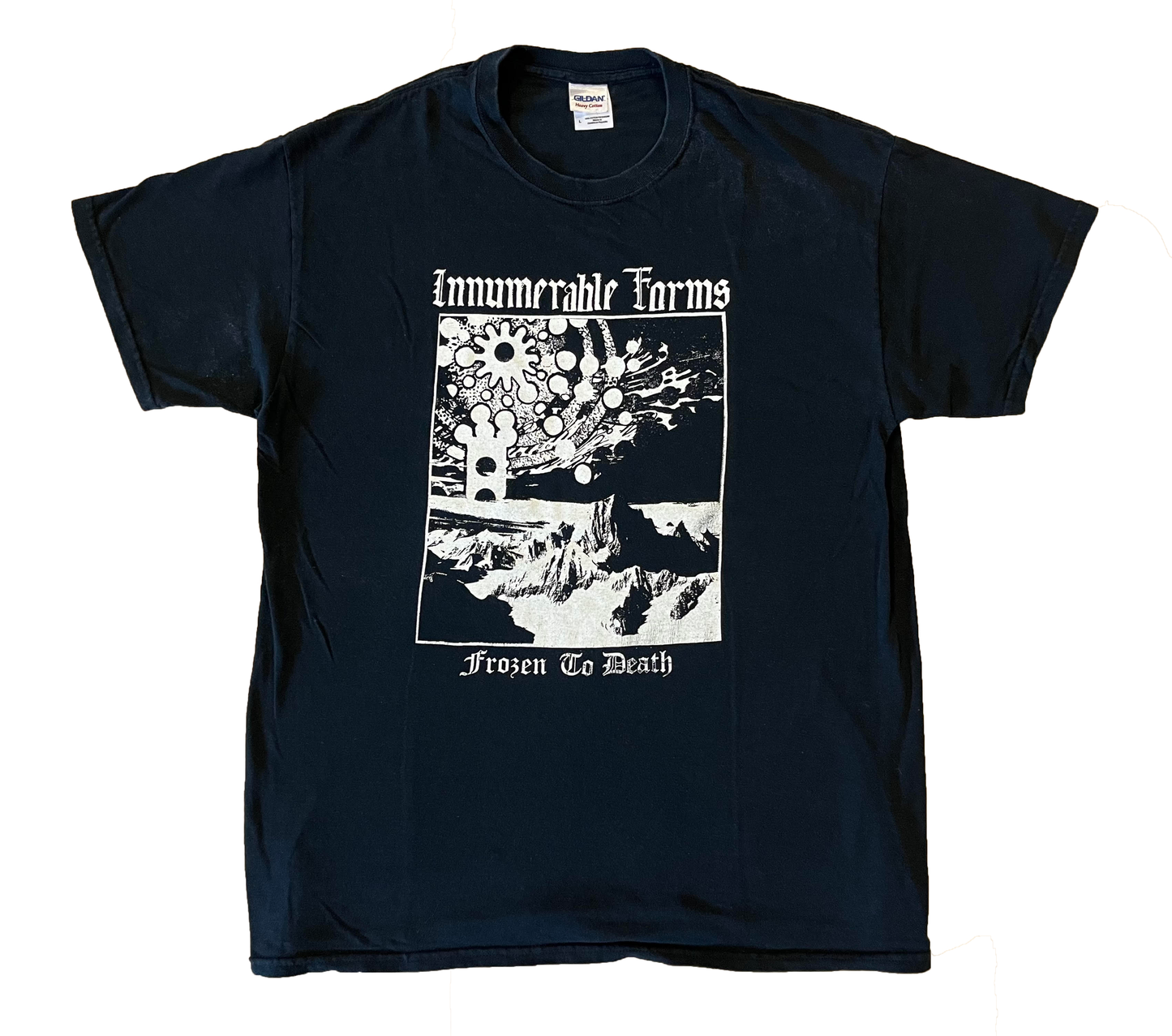 INNUMERABLE FORMS 'Frozen to Death' PRE-LOVED TSHIRT (L)