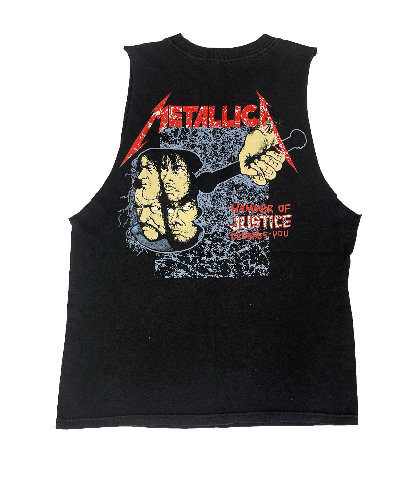 METALLICA 'Damaged Justice' SLEEVELESS PRE-LOVED TSHIRT (M/L)