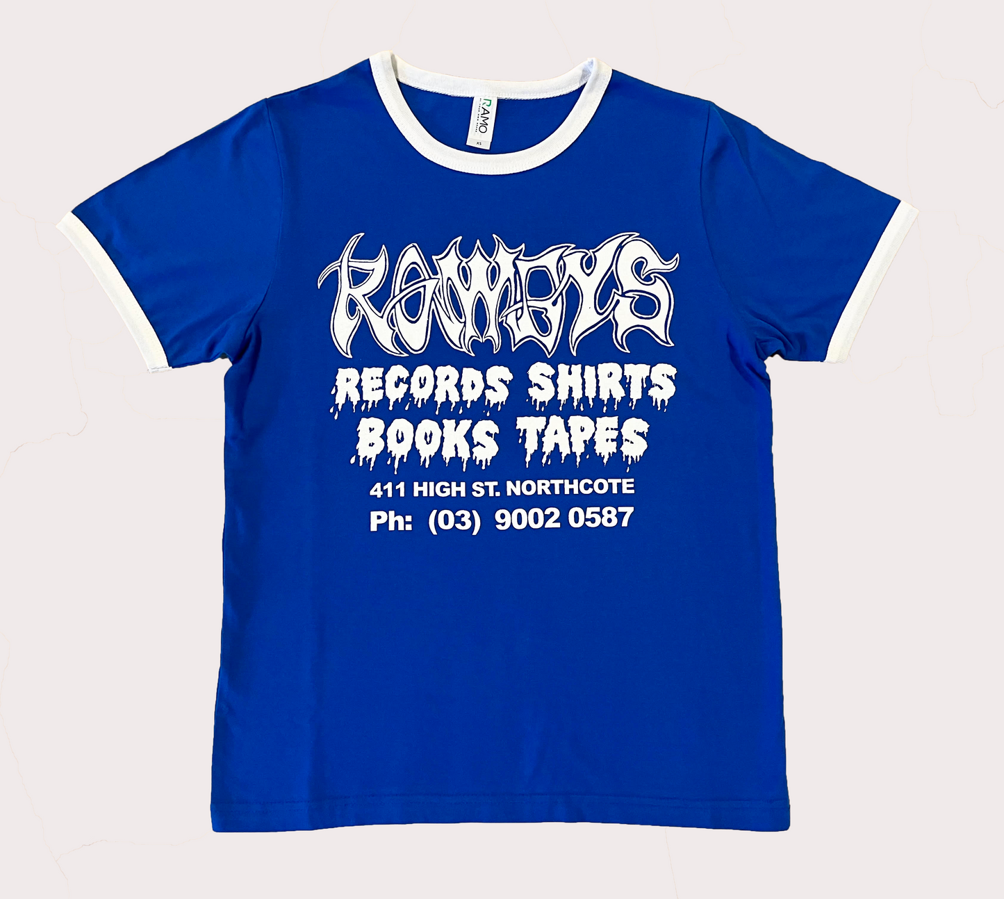 ROWDYS BLUE RINGER TSHIRT