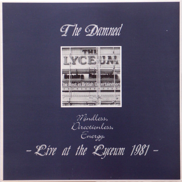 THE DAMNED ‘Mindless, Directionless, Energy: Live at The Lyceum 1981’ LP (1987 UK)