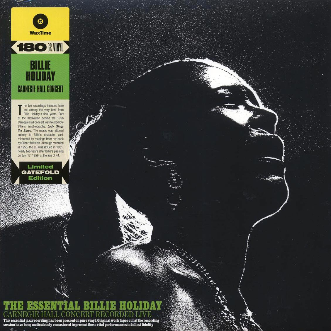 BILLIE HOLIDAY 'Live at Carnegie Hall' LP