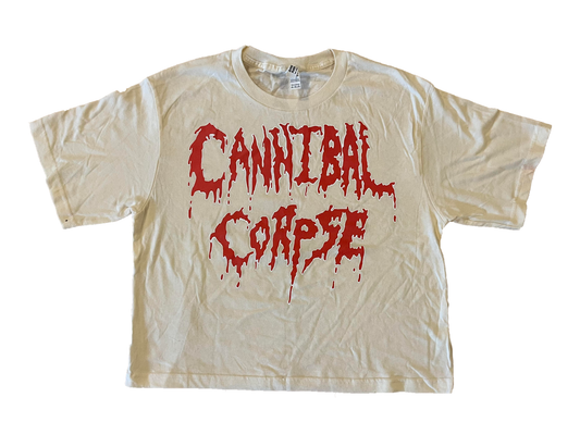 CANNIBAL CORPSE WOMEN'S CROPPED PRE-LOVED TSHIRT (M)