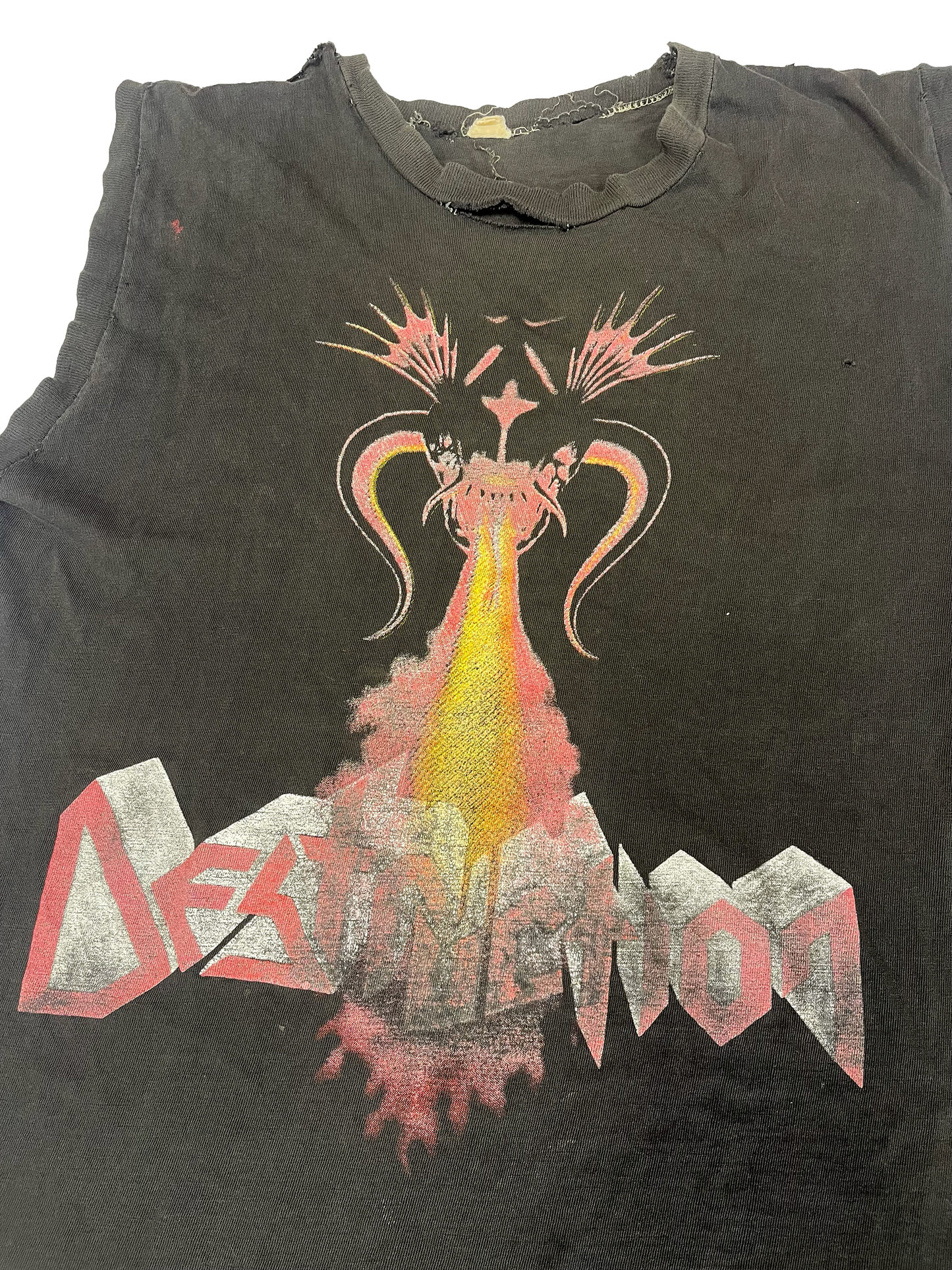 DESTRUCTION SLEEVELESS PRE-LOVED TSHIRT (M/L)