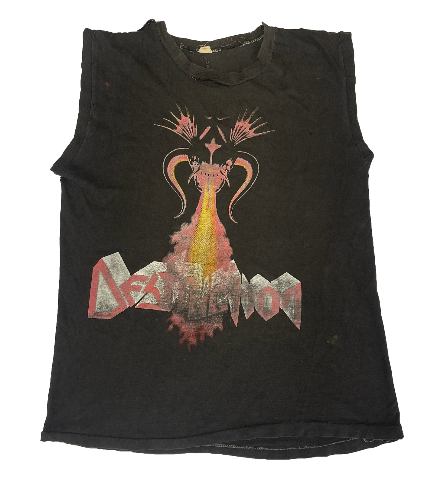 DESTRUCTION SLEEVELESS PRE-LOVED TSHIRT (M/L)