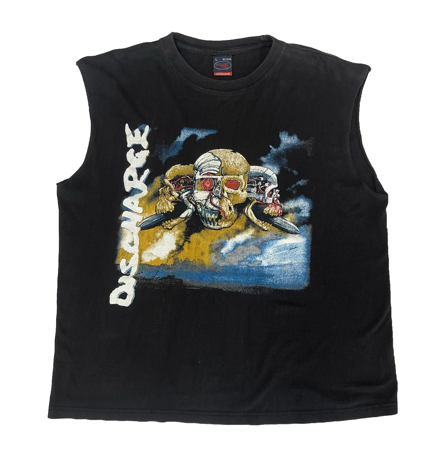 DISCHARGE 'Divine Massacre' PRE-LOVED SLEEVELESS TSHIRT (L)