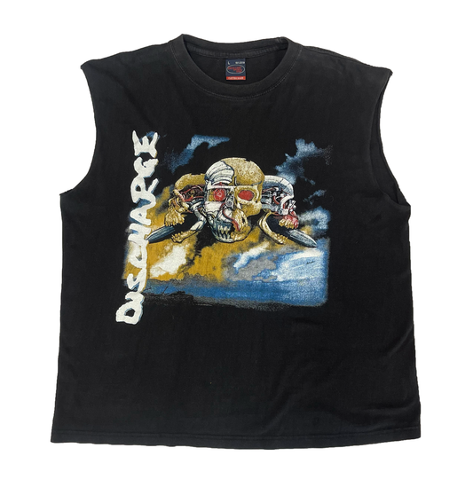DISCHARGE 'Divine Massacre' PRE-LOVED SLEEVELESS TSHIRT (L)
