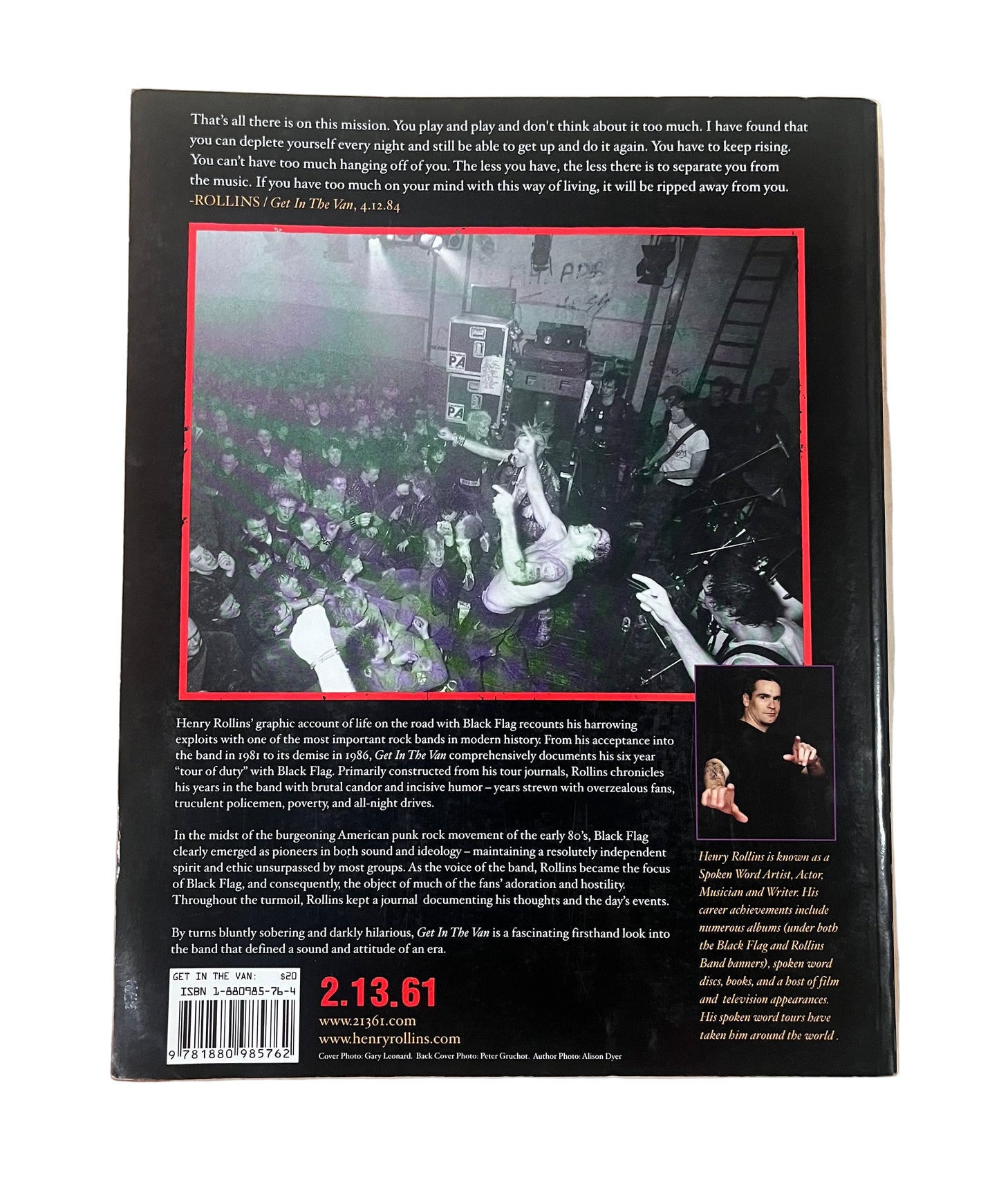 'Get In The Van: On The Road With Black Flag' by Henry Rollins (2nd Edition)