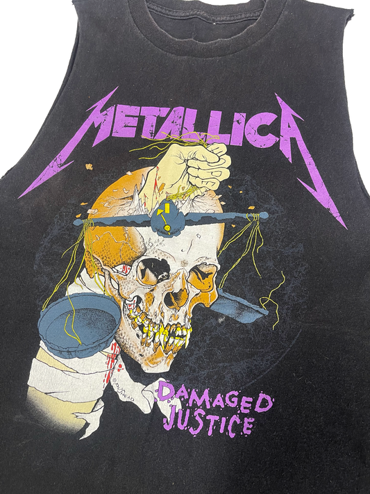 METALLICA 'Damaged Justice' SLEEVELESS PRE-LOVED TSHIRT (M/L)