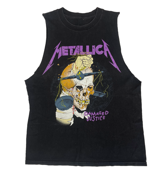 METALLICA 'Damaged Justice' SLEEVELESS PRE-LOVED TSHIRT (M/L)
