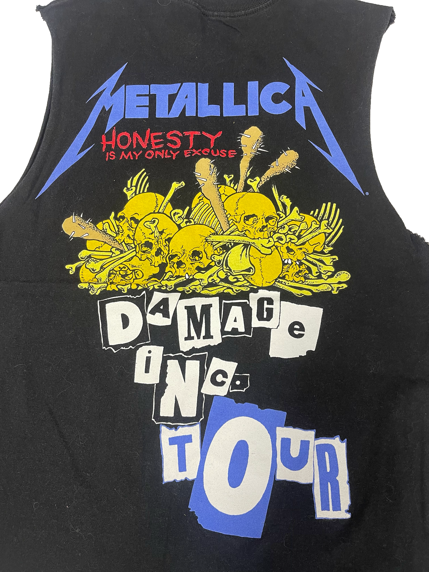 METALLICA 'Damage Inc Tour' SLEEVELESS PRE-LOVED TSHIRT (M)
