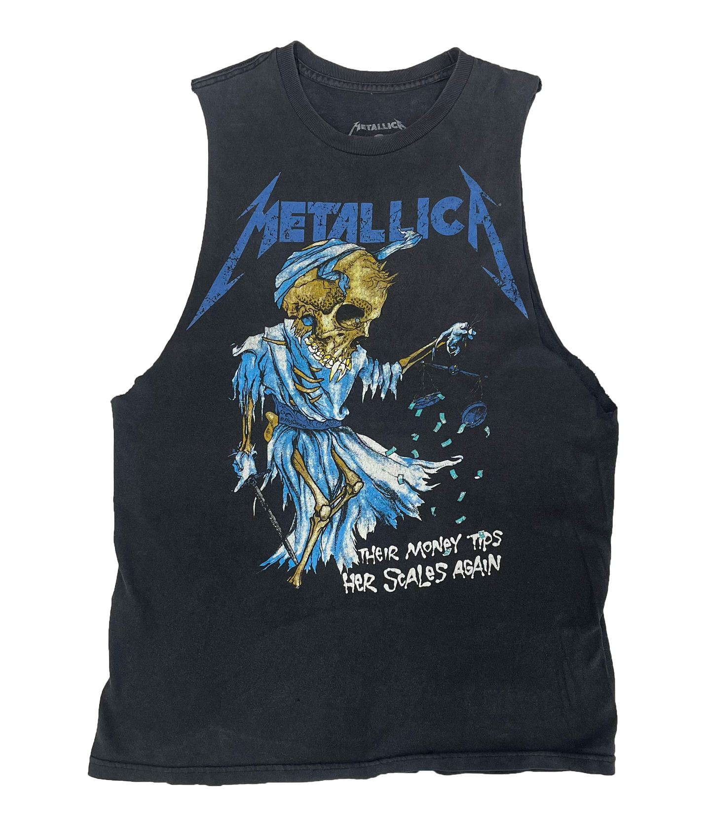 METALLICA 'Money Tips' SLEEVELESS PRE-LOVED TSHIRT (M)