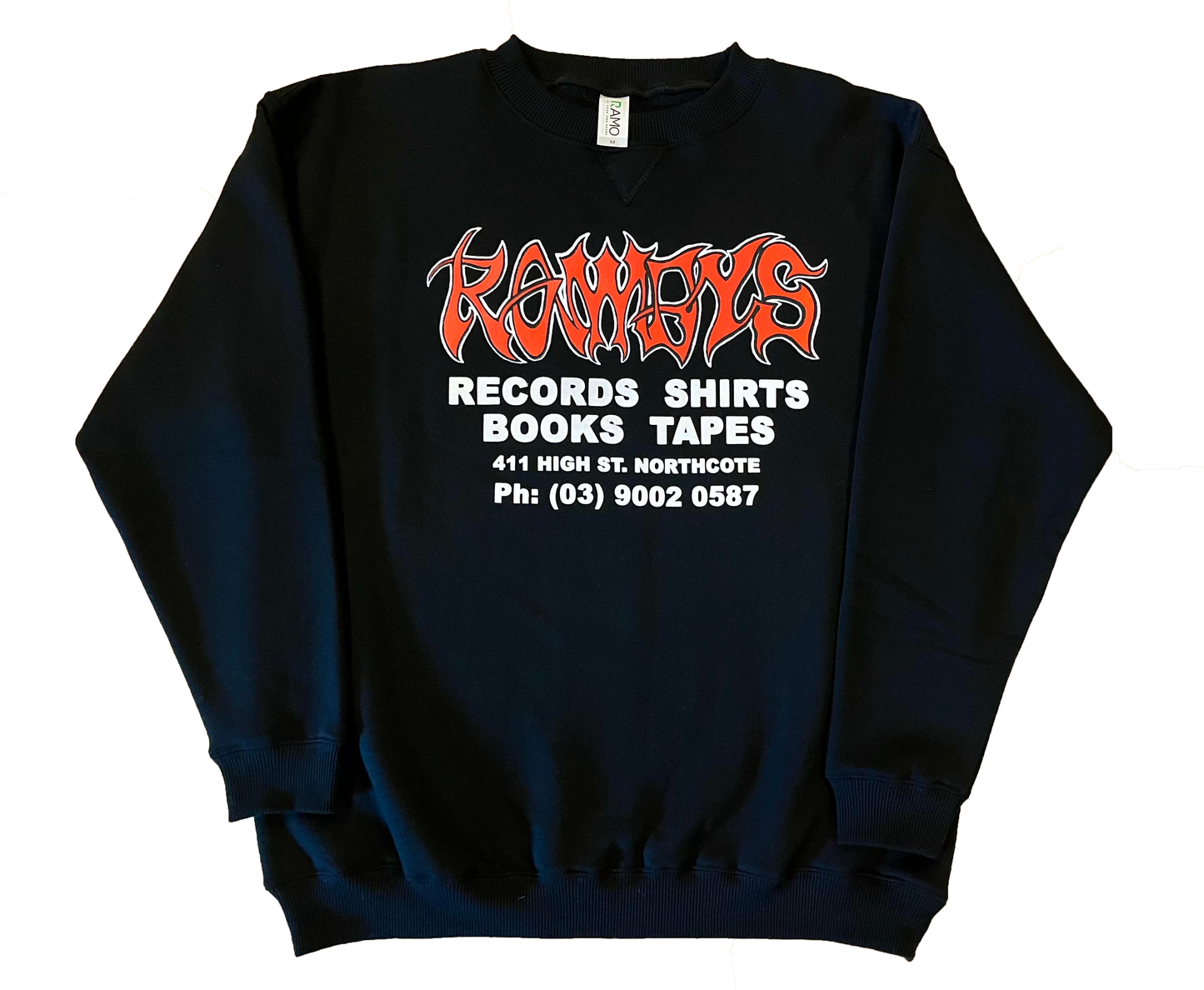 ROWDYS RED LOGO BLACK CREW