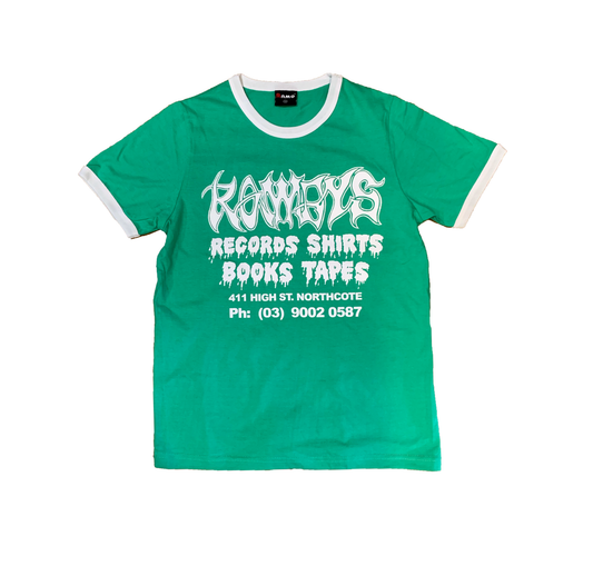 ROWDYS GREEN RINGER TSHIRT