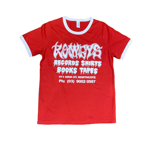 ROWDYS RED RINGER TSHIRT