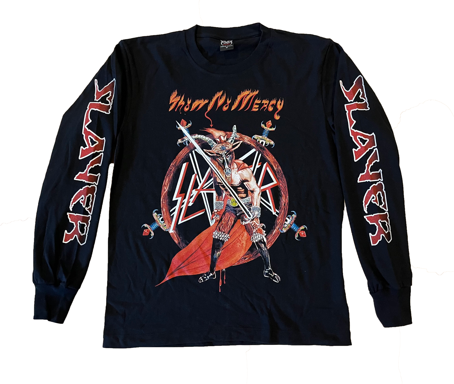 SLAYER 'Show No Mercy' PRE-LOVED LONG SLEEVE SHIRT (M)