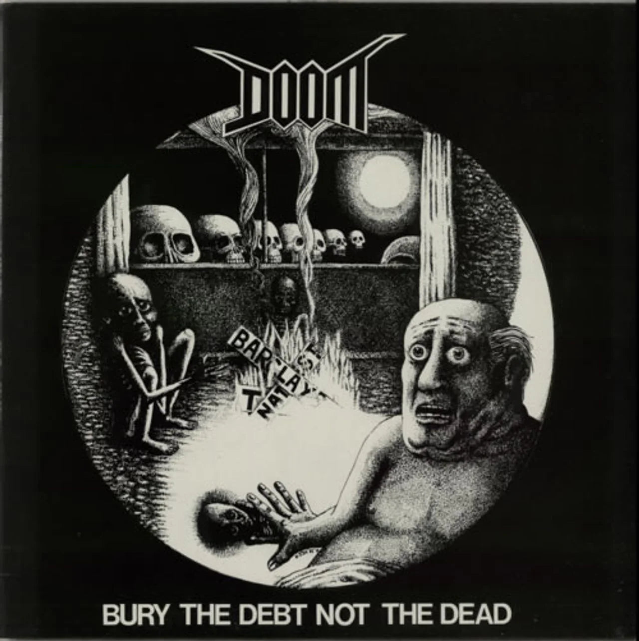 DOOM / NO SECURITY 'Bury The Debt Not Dead' LP (1989 OG UK)