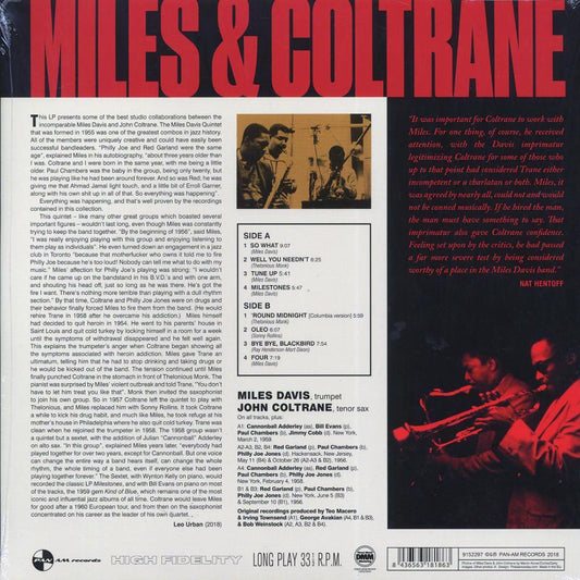 MILES DAVIS / JOHN COLTRANE 'Miles & Coltrane' LP